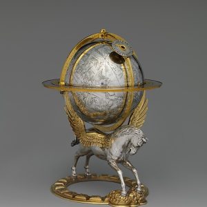 Celestial globe with clockwork