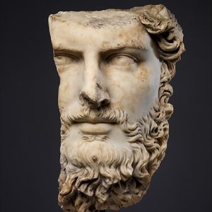 Marble portrait of the co-emperor Lucius Verus
